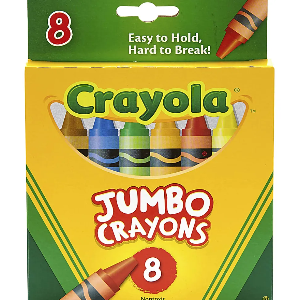 Crayola® Jumbo Crayons, Assorted Colors, Box Of 8 Crayons