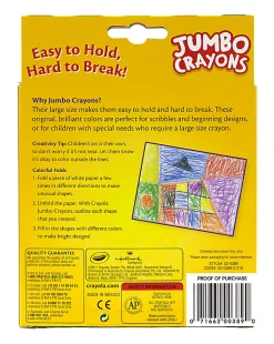 Crayola® Jumbo Crayons, Assorted Colors, Box Of 8 Crayons