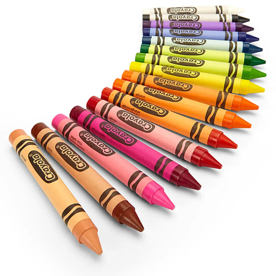 Crayola Large Crayons, Classic Colors, 16 Per Pack, Set Of 6 Packs
