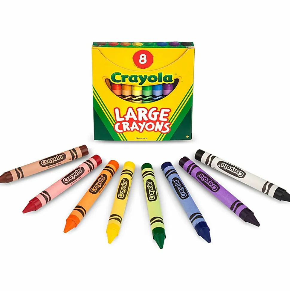 Crayola® Large Crayon Set, Assorted Colors, Box Of 8