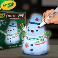 Crayola Light-Ups - Snowman, Reusable Coloring Toy, Glow in The Dark