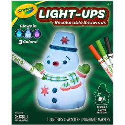 Crayola Light-Ups - Snowman, Reusable Coloring Toy, Glow in The Dark