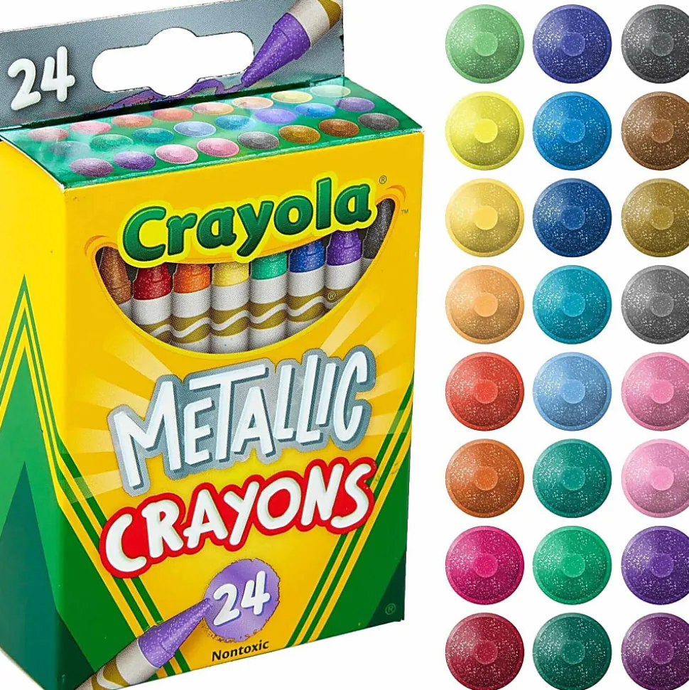 Crayola® Metallic Crayons, Pack Of 24 Crayons