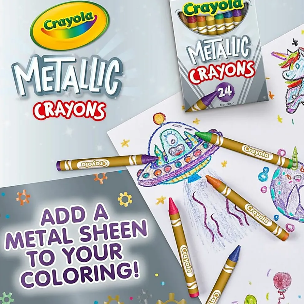 Crayola® Metallic Crayons, Pack Of 24 Crayons