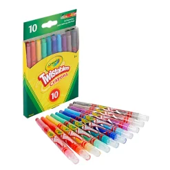 Crayola Mini Twistables Crayons, Mini Size, Assorted Colors, 10 Crayons Per Pack, Set Of 12 Packs