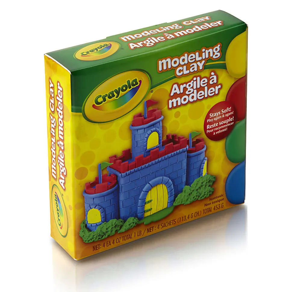 Crayola® Modeling Clay, Assorted Colors, 1 Lb, Set Of 12 Boxes
