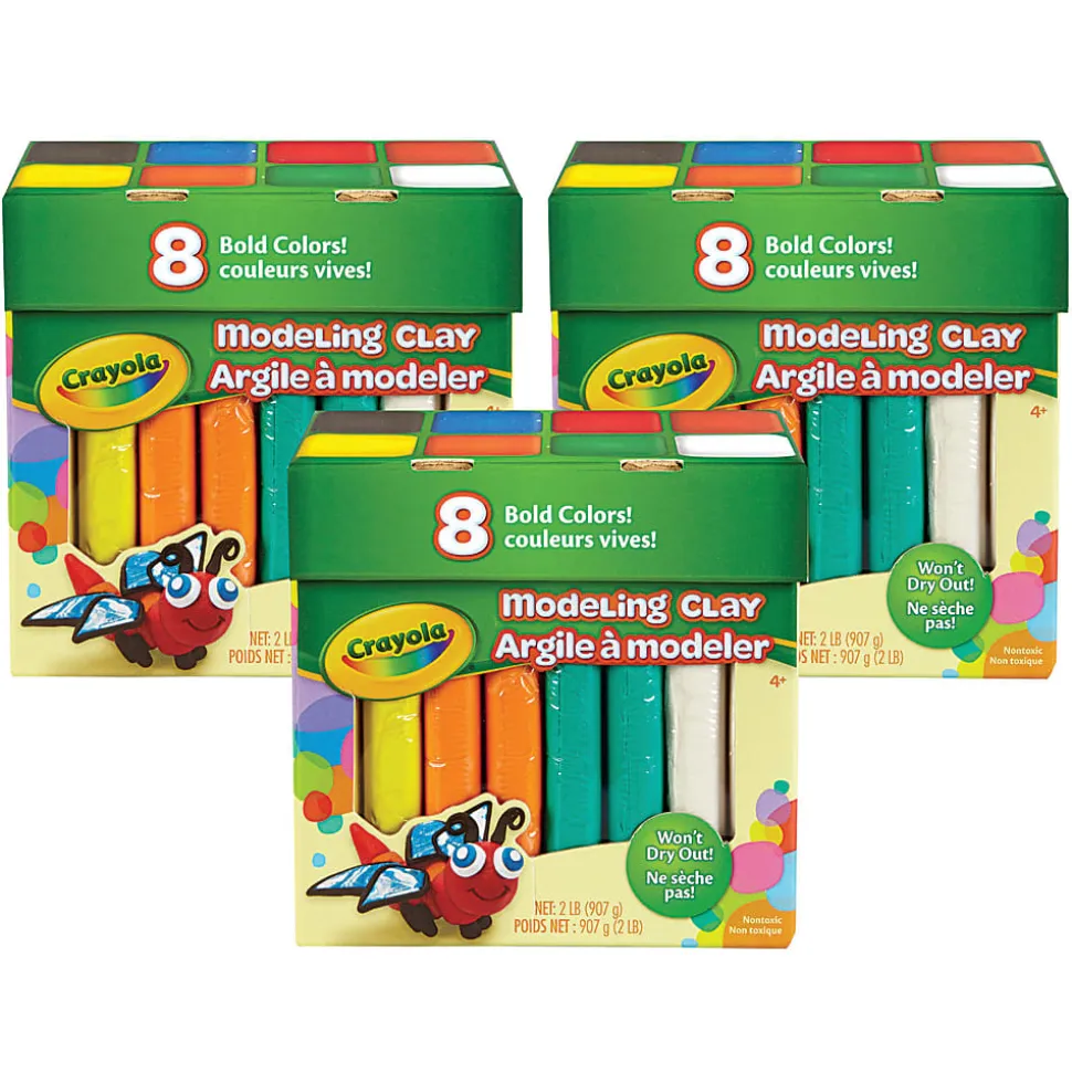 Crayola® Modeling Clays, 2 Lb, Assorted Colors, Pack Of 3 Boxes