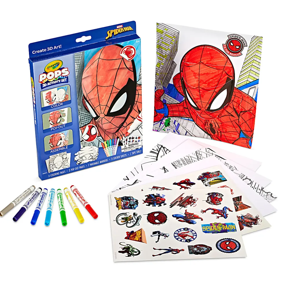 Crayola Paper POPs 3D Activity Set, Spider-Man