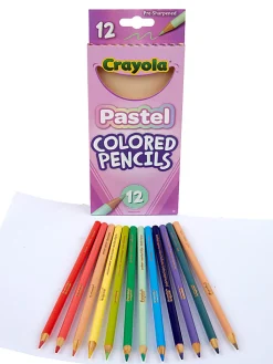Crayola® Pastel Colored Pencils, Assorted Pastel Colors, Pack Of 12 Pencils