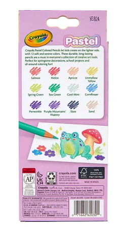 Crayola® Pastel Colored Pencils, Assorted Pastel Colors, Pack Of 12 Pencils