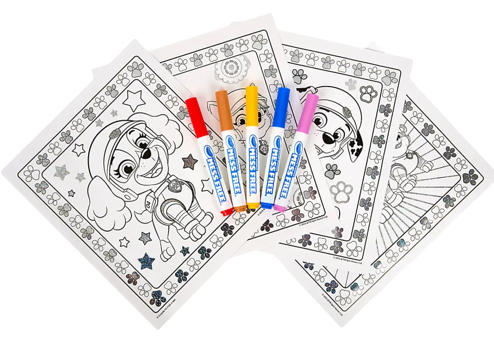 Crayola PAW Patrol Color Wonder Metallic Mess Free Coloring Set, Gift for Kids, 3, 4, 5, 6