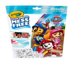 Crayola PAW Patrol Color Wonder Metallic Mess Free Coloring Set, Gift for Kids, 3, 4, 5, 6