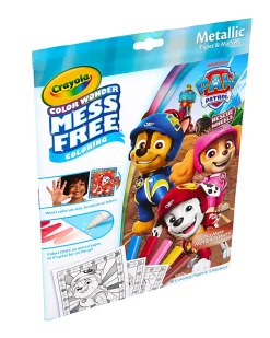 Crayola PAW Patrol Color Wonder Metallic Mess Free Coloring Set, Gift for Kids, 3, 4, 5, 6