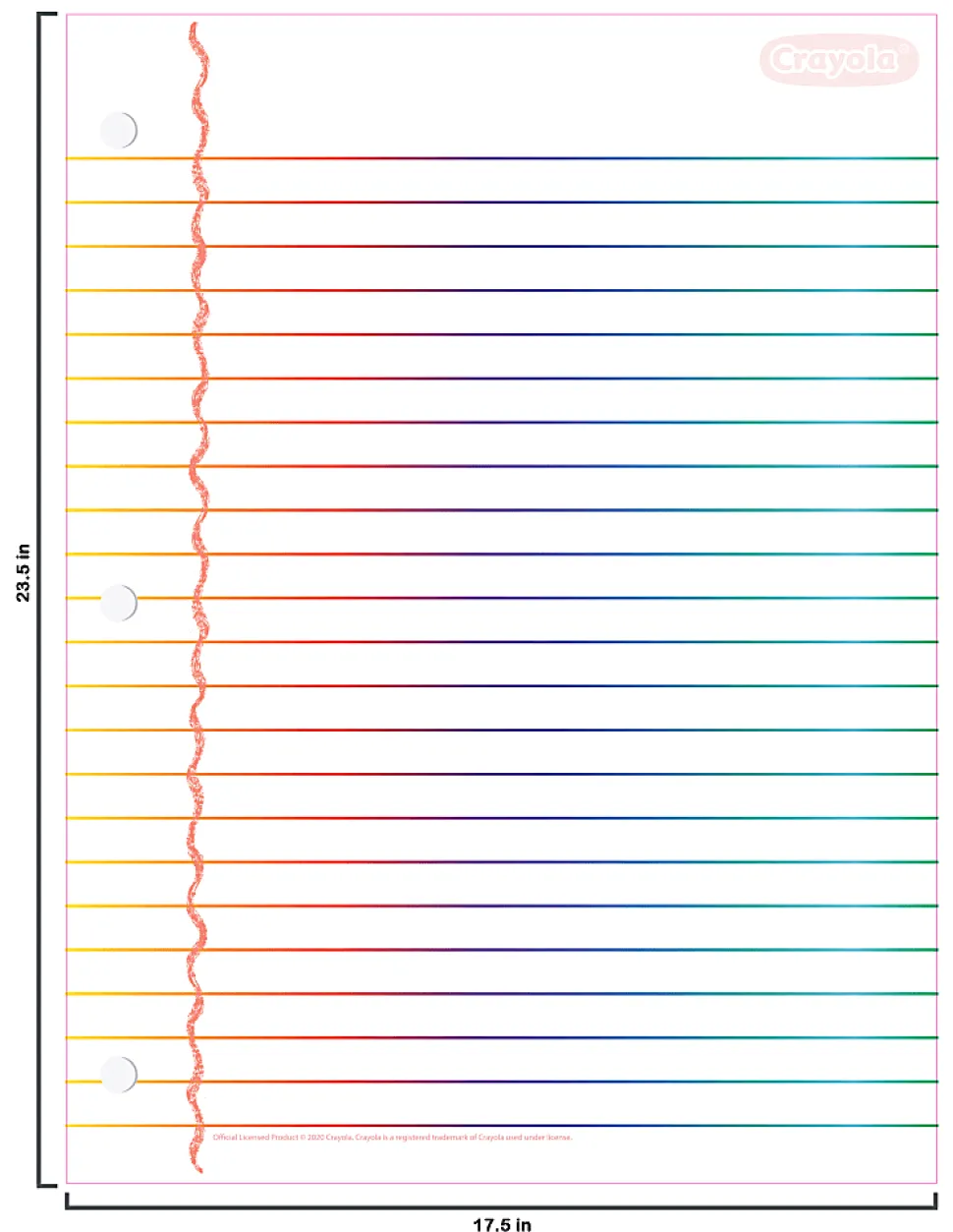 Crayola Peel & Stick Dry-Erase Decal, Note Paper, 17-1/2" x 23-1/2"