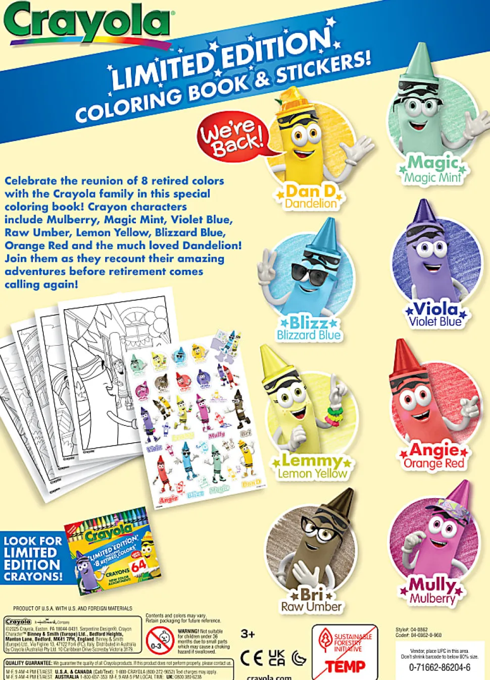 Crayola 96pg Coloring Book Limited Edition w/Sticker Sheets