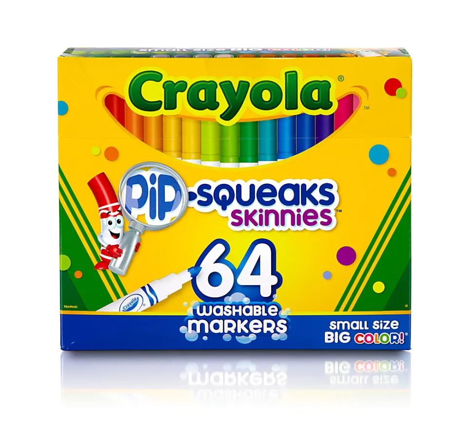 Crayola® Pip-Squeaks™ Skinnies Kids' Color Choice Box, Assorted Colors, Box Of 64