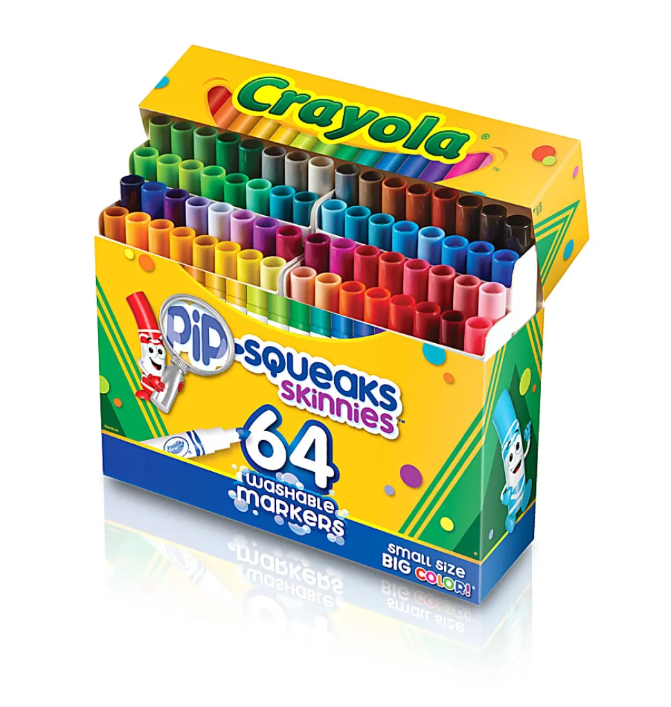 Crayola® Pip-Squeaks™ Skinnies Kids' Color Choice Box, Assorted Colors, Box Of 64