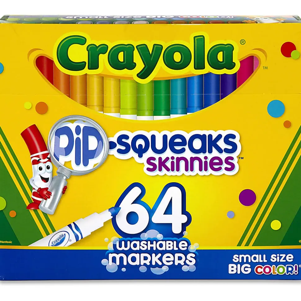 Crayola® Pip-Squeaks™ Skinnies Kids' Color Choice Box, Assorted Colors, Box Of 64