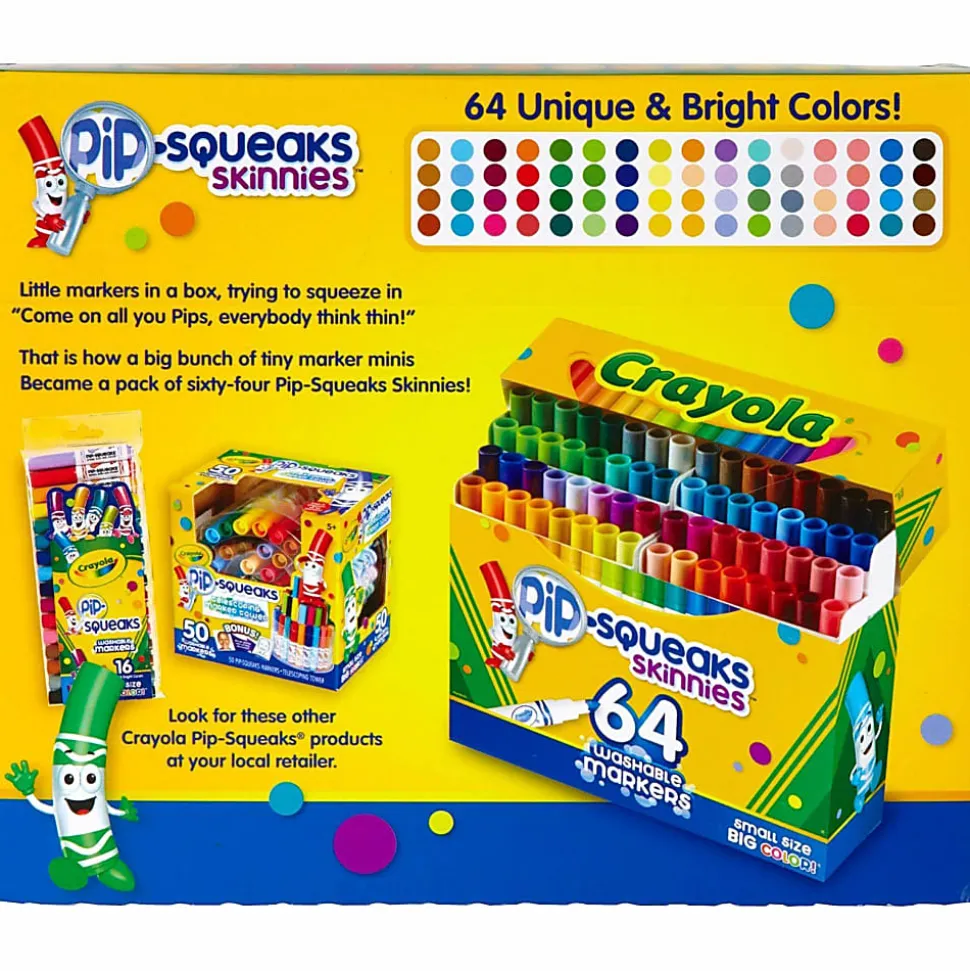 Crayola® Pip-Squeaks™ Skinnies Kids' Color Choice Box, Assorted Colors, Box Of 64