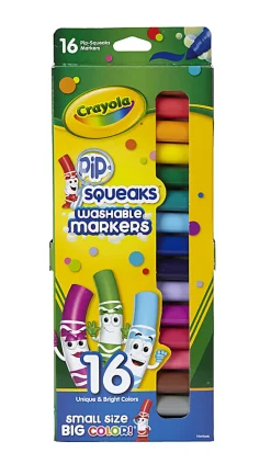 Crayola® Pip-Squeaks Washable Markers, Assorted Colors, Pack Of 16