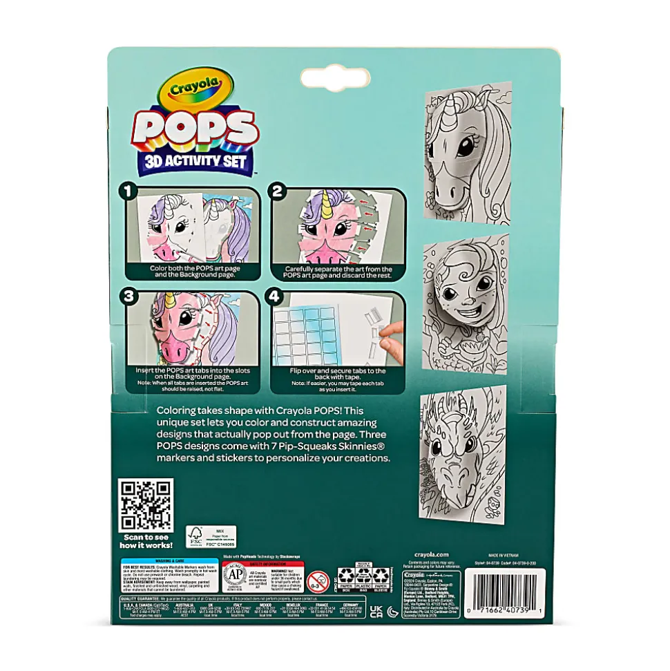 Crayola POPs 15-Piece 3D Activity Set, Mystical