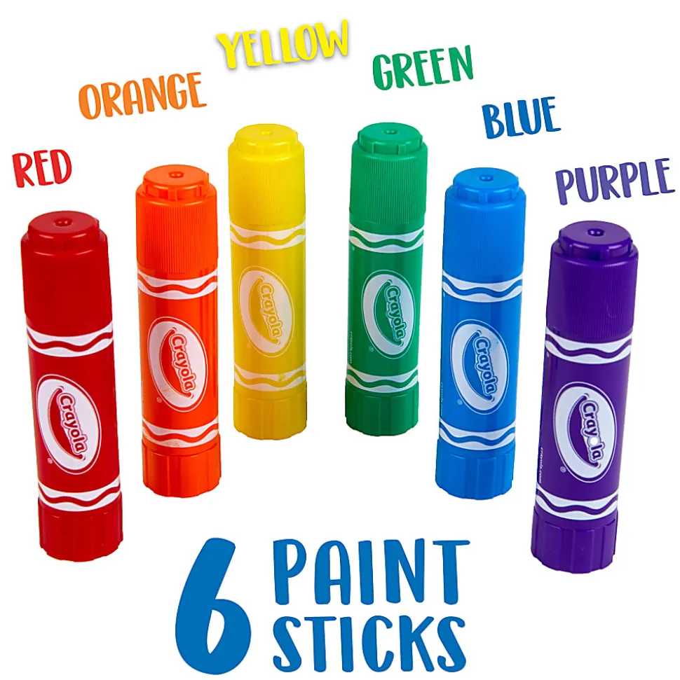 Crayola® Project Quick-Dry Paint Sticks, Assorted Colors, Pack Of 6 Sticks