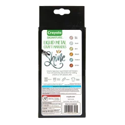 Crayola Signature Liquid Metal Craft Markers, Assorted Colors, Pack Of 6