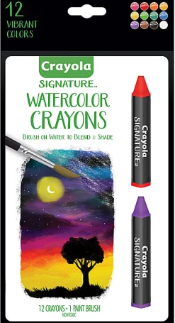 Crayola Signature - Watercolor crayon - assorted colors (pack of 12)