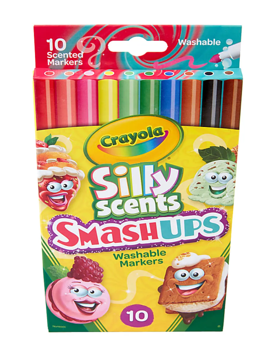Crayola® Silly Scent Smashups Fine Line Washable Markers, Assorted Colors, Pack Of 10 Markers