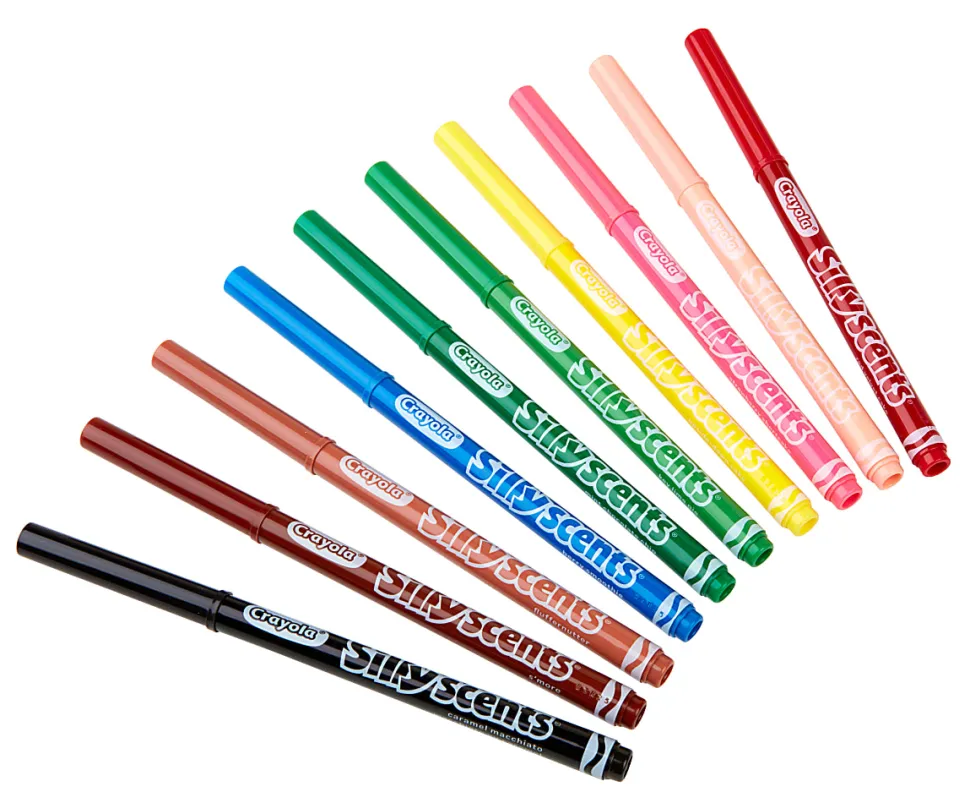 Crayola® Silly Scent Smashups Fine Line Washable Markers, Assorted Colors, Pack Of 10 Markers