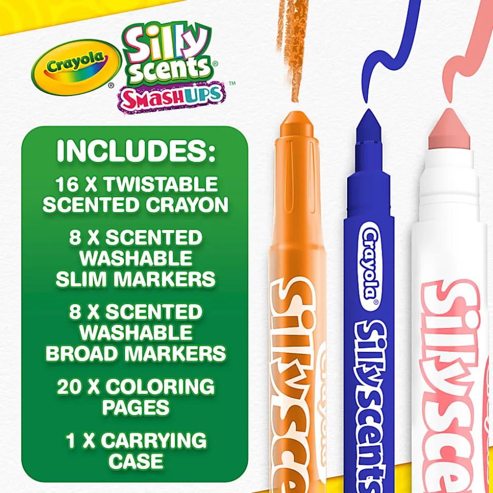 Crayola® Silly Scents Mini Inspiration Art Case Coloring Set, Pack Of 52