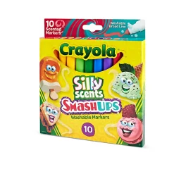 Crayola® Silly Scents Slim Scented Washable Markers, Broad Point, Assorted Colors, Pack Of 10 Markers