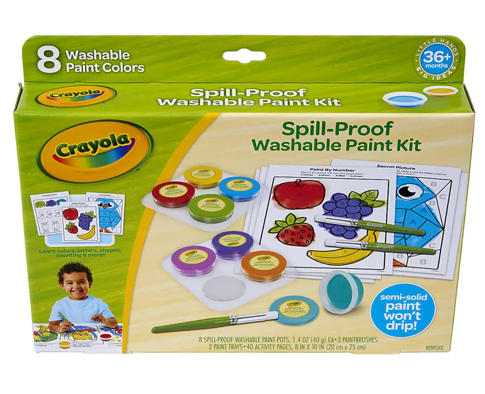 Crayola® Spill-Proof Washable Paint Kit, Kit Of 52 Pieces