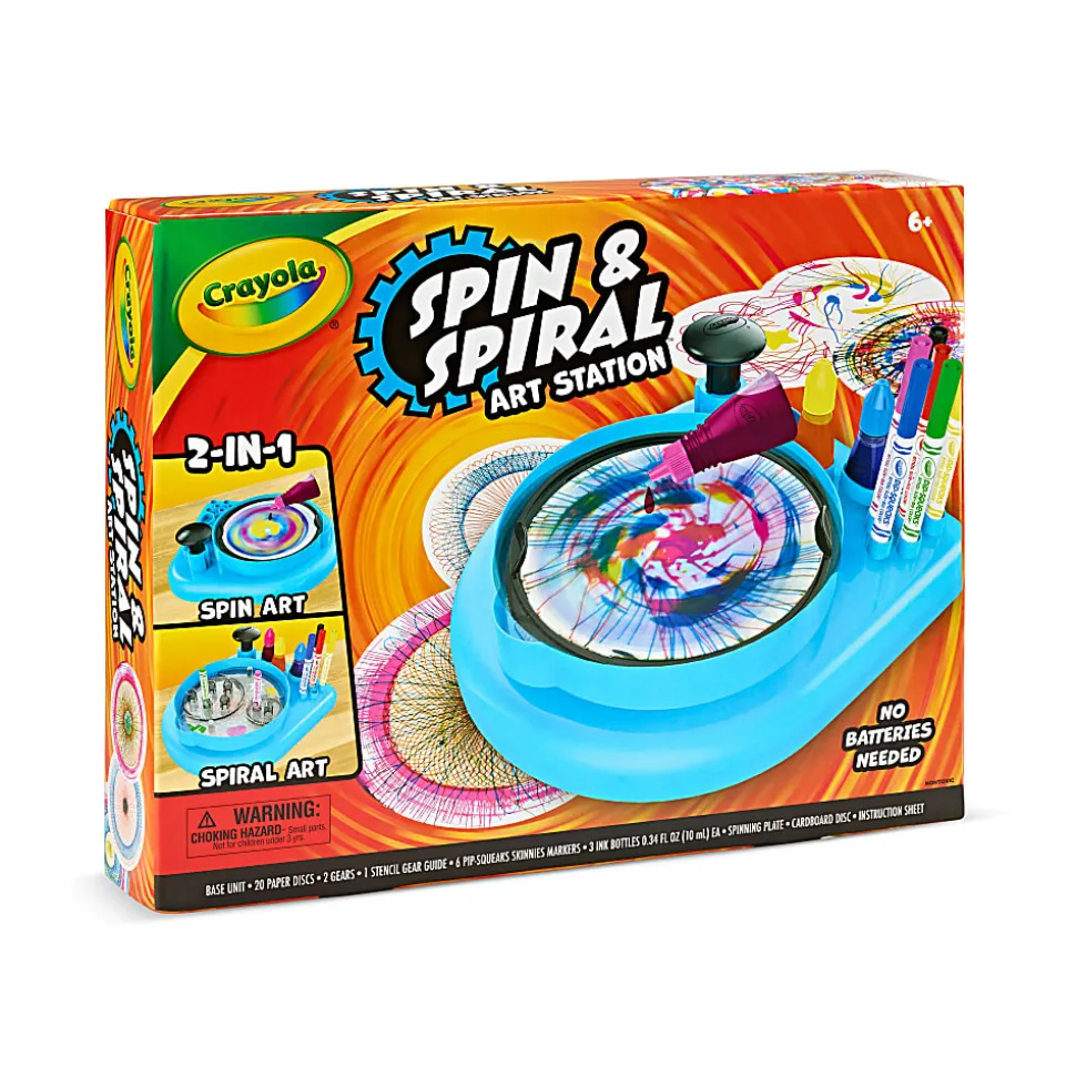 Crayola Spin & Spiral Art Station, Spin Art Machine, Arts & Crafts for Kids