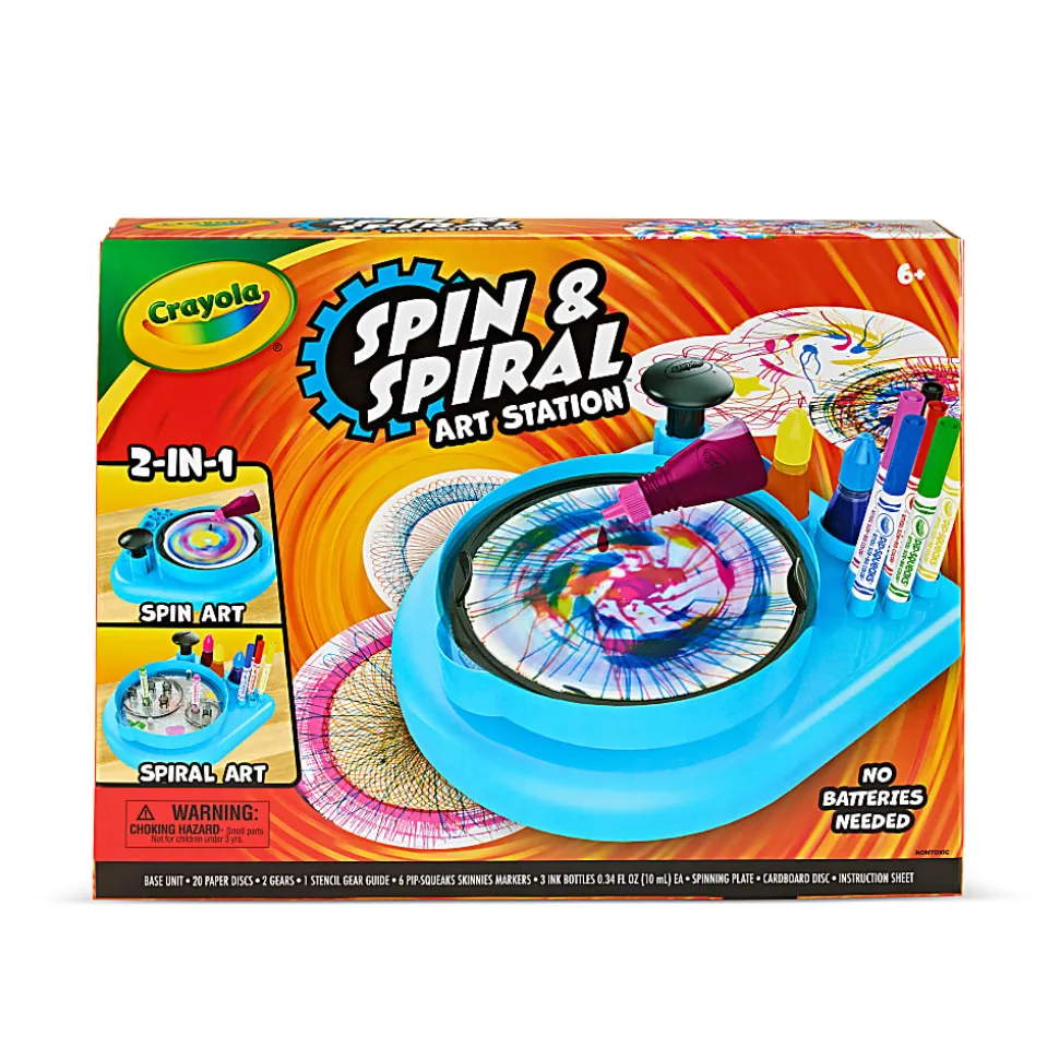 Crayola Spin & Spiral Art Station, Spin Art Machine, Arts & Crafts for Kids