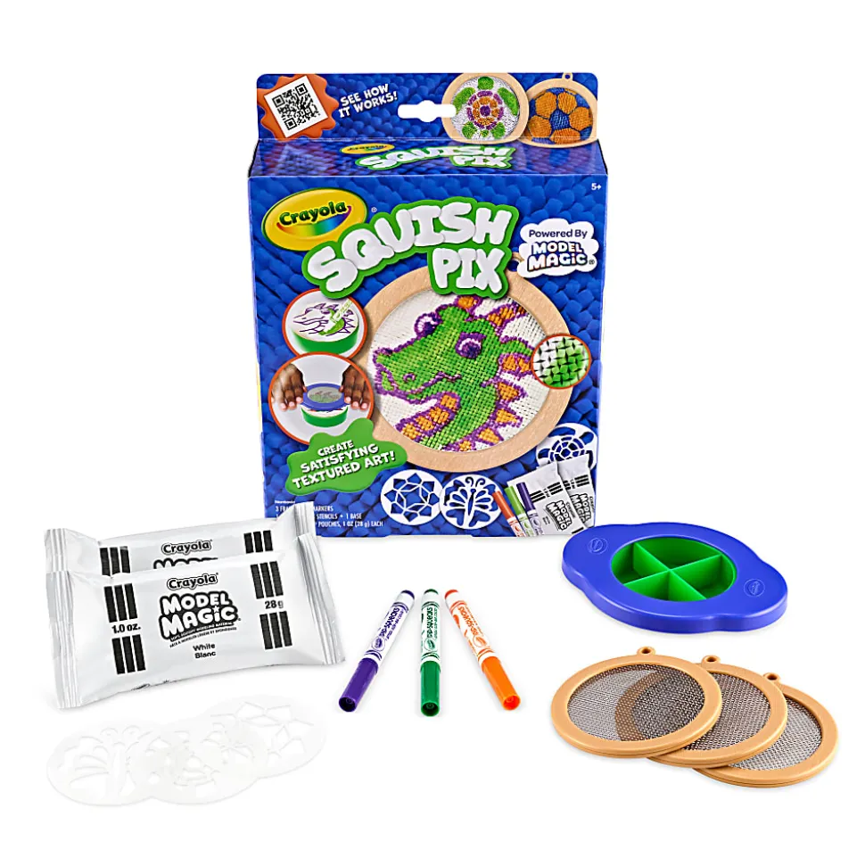 Crayola Squish Pix, Model Magic Art Kit for Kids, Textured Arts & Crafts for Kids, Coloring Activity, Gift for Kids, Ages 5+