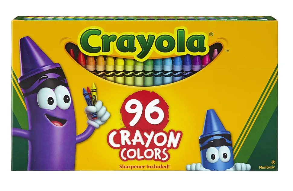 Crayola® Standard Crayons With Built-In Sharpener, Assorted Colors, Big Box Of 96 Crayons