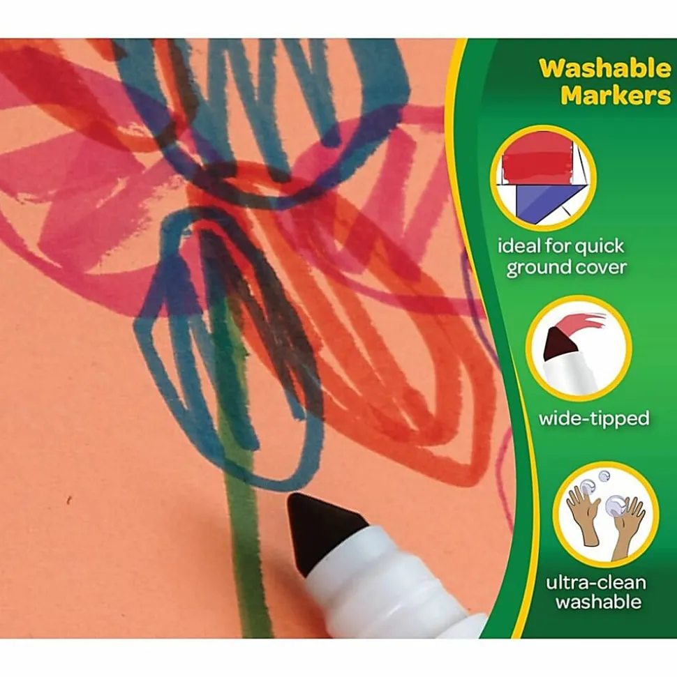 Crayola® The Big 40 Washable Markers, Set Of 40 Markers, Conical Point, Assorted Colors