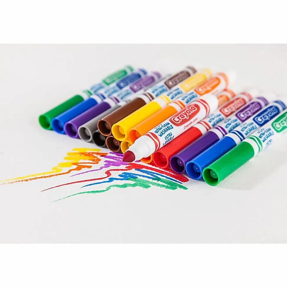 Crayola® The Big 40 Washable Markers, Set Of 40 Markers, Conical Point, Assorted Colors