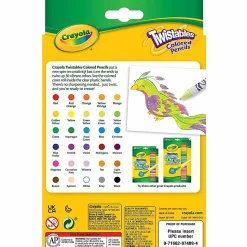 Crayola® Twistables® Color Pencils, Assorted Colors, Cylindrical Pouch, Set Of 30