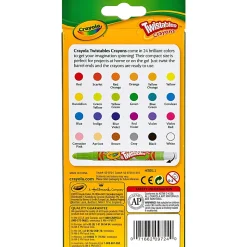 Crayola® Twistables® Crayons With Plastic Container, Mini Size, Assorted Colors, Pack Of 24 Crayons