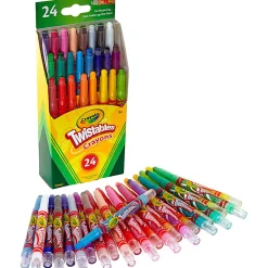Crayola® Twistables® Crayons With Plastic Container, Mini Size, Assorted Colors, Pack Of 24 Crayons