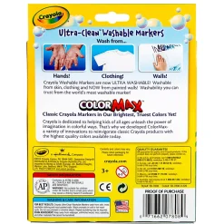 Crayola Ultra-Clean Markers, Pack Of 6 Boxes, Conical Tip, Classic Colors, 8 Markers Per Box