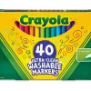 Crayola® Ultra-Clean Washable Markers, Fine Point, Assorted Colors, Set Of 40 Markers