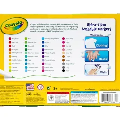 Crayola® Ultra-Clean Washable Markers, Fine Point, Assorted Colors, Set Of 40 Markers