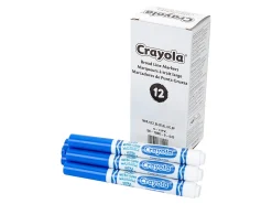 Crayola® Washable Broad Line Markers, Blue, Pack Of 12 Markers