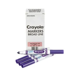 Crayola® Washable Broad Line Markers, Violet, Pack Of 12 Markers