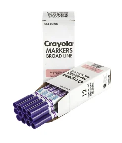 Crayola® Washable Broad Line Markers, Violet, Pack Of 12 Markers