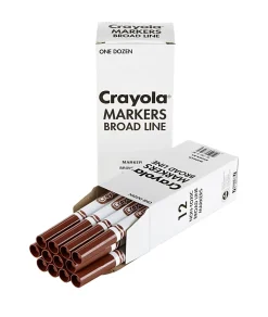 Crayola® Washable Broad Line Markers, Brown, Pack Of 12 Markers