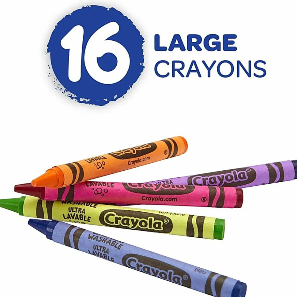 Crayola® Washable Crayons, Assorted Colors, Pack Of 16
